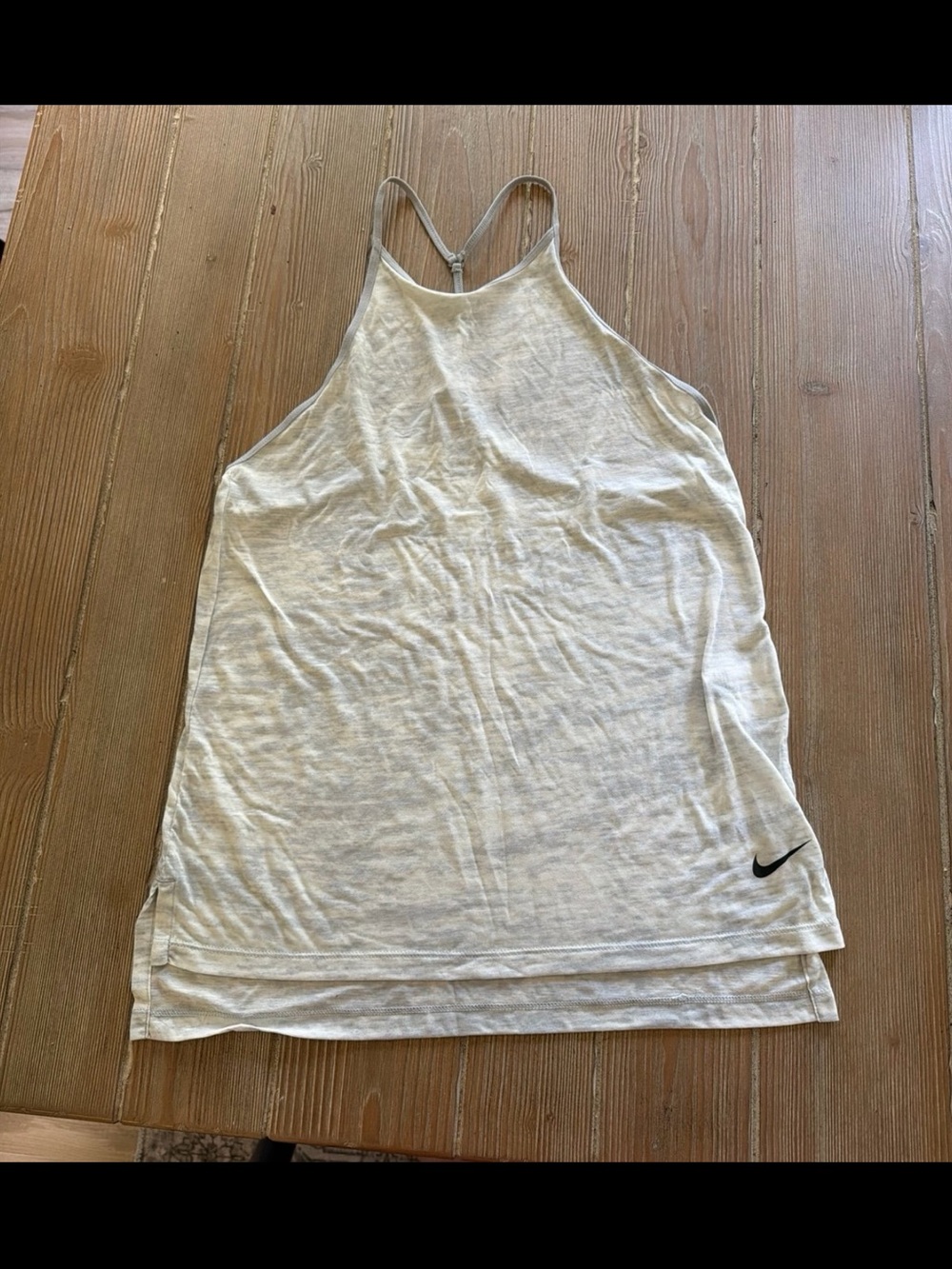 Nike Women’s Light Cream High-Neck Racerback Tank